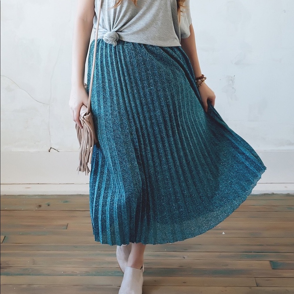 Teal glitter skirt